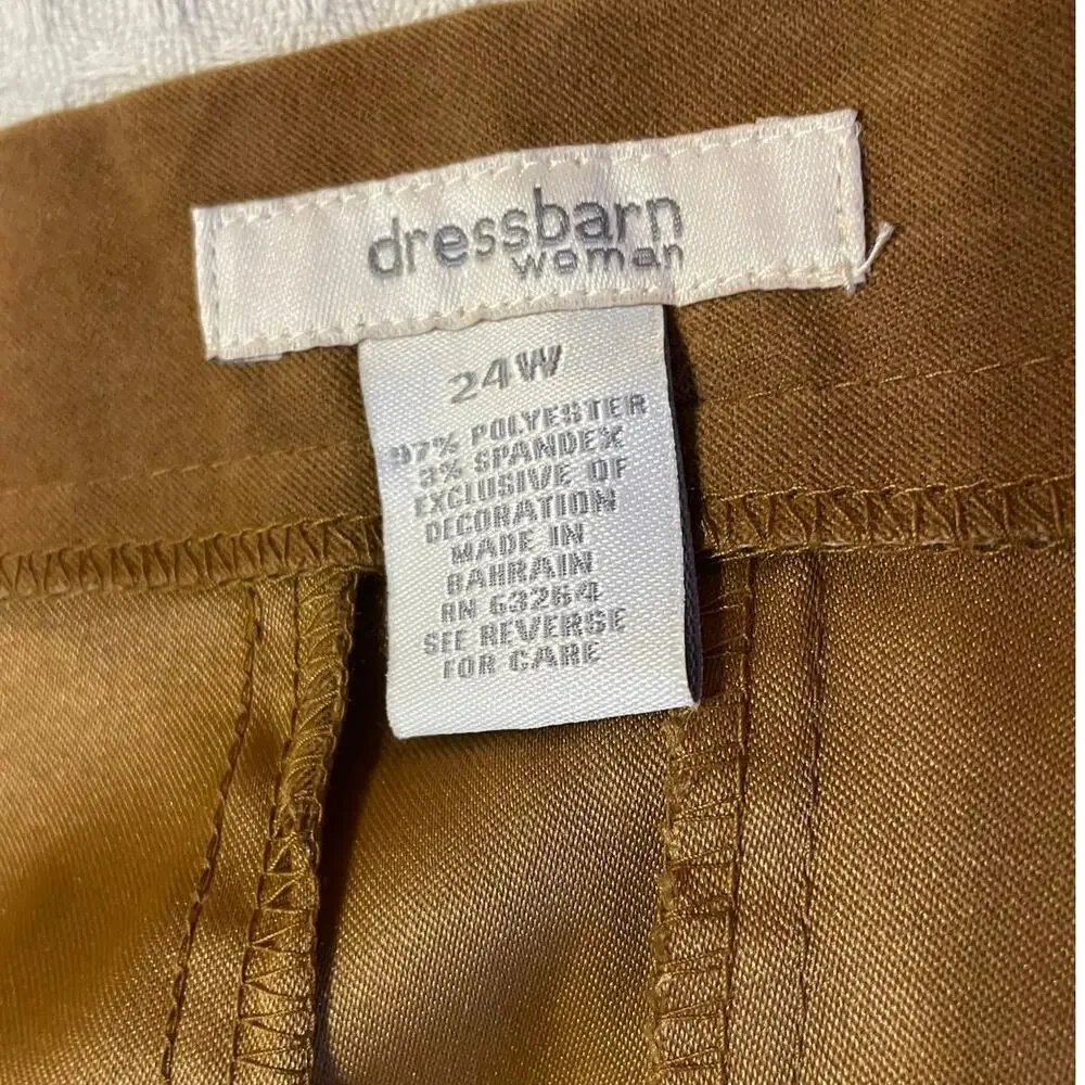 Dress Barn Western Wear Faux Suede Light Brown Midi Flare Skirt Size 24w - Picture 11 of 12
